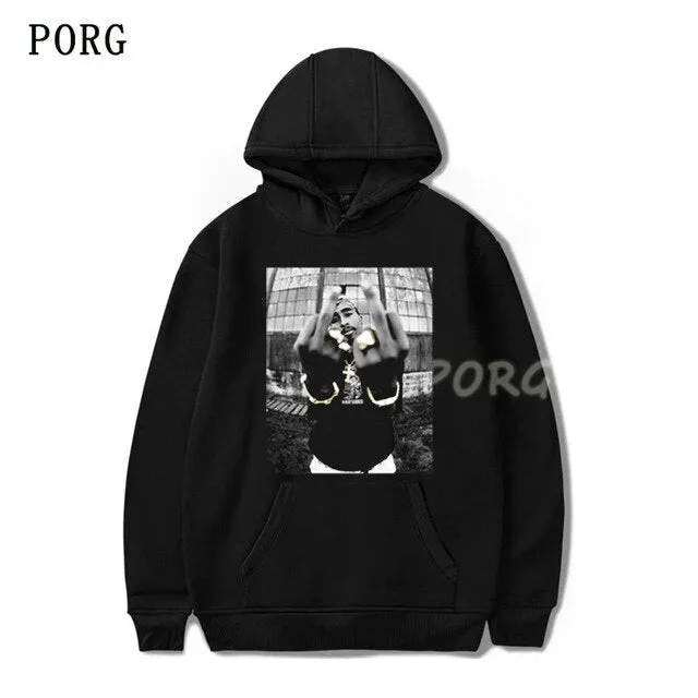 2pac Tupac Shakur Casual Street Wear Mens Fashion Hiphop Rap Star Cool Mens Hoodies Long Sleeve Cotton Vintage Men Hoodie 2020