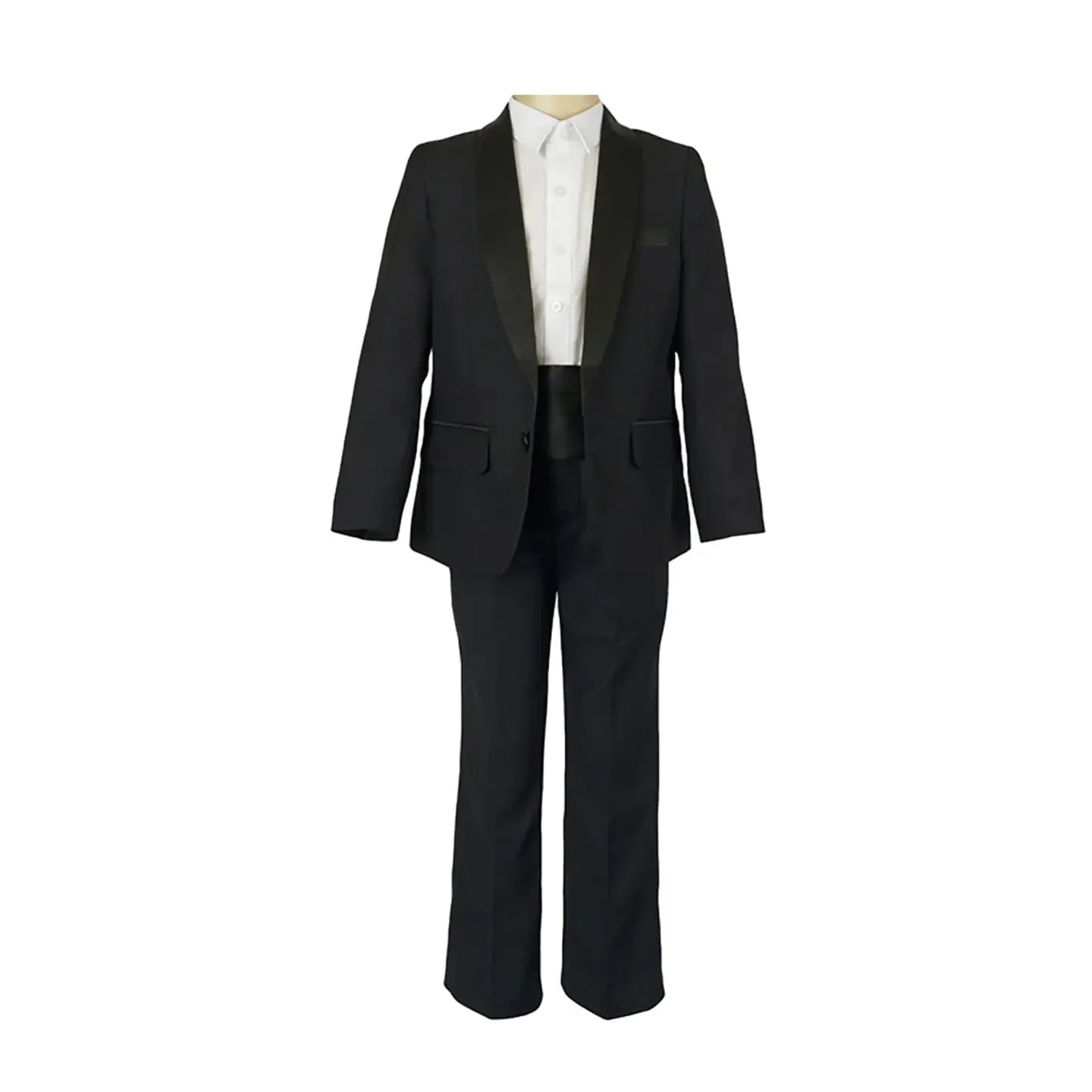 4 Piece Black Tuxedo Suit Set (8Y to 13Y)