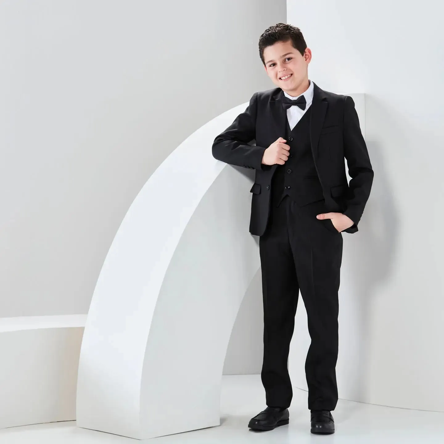 4 Piece Formal Black Suit Set (8Y to16Y)