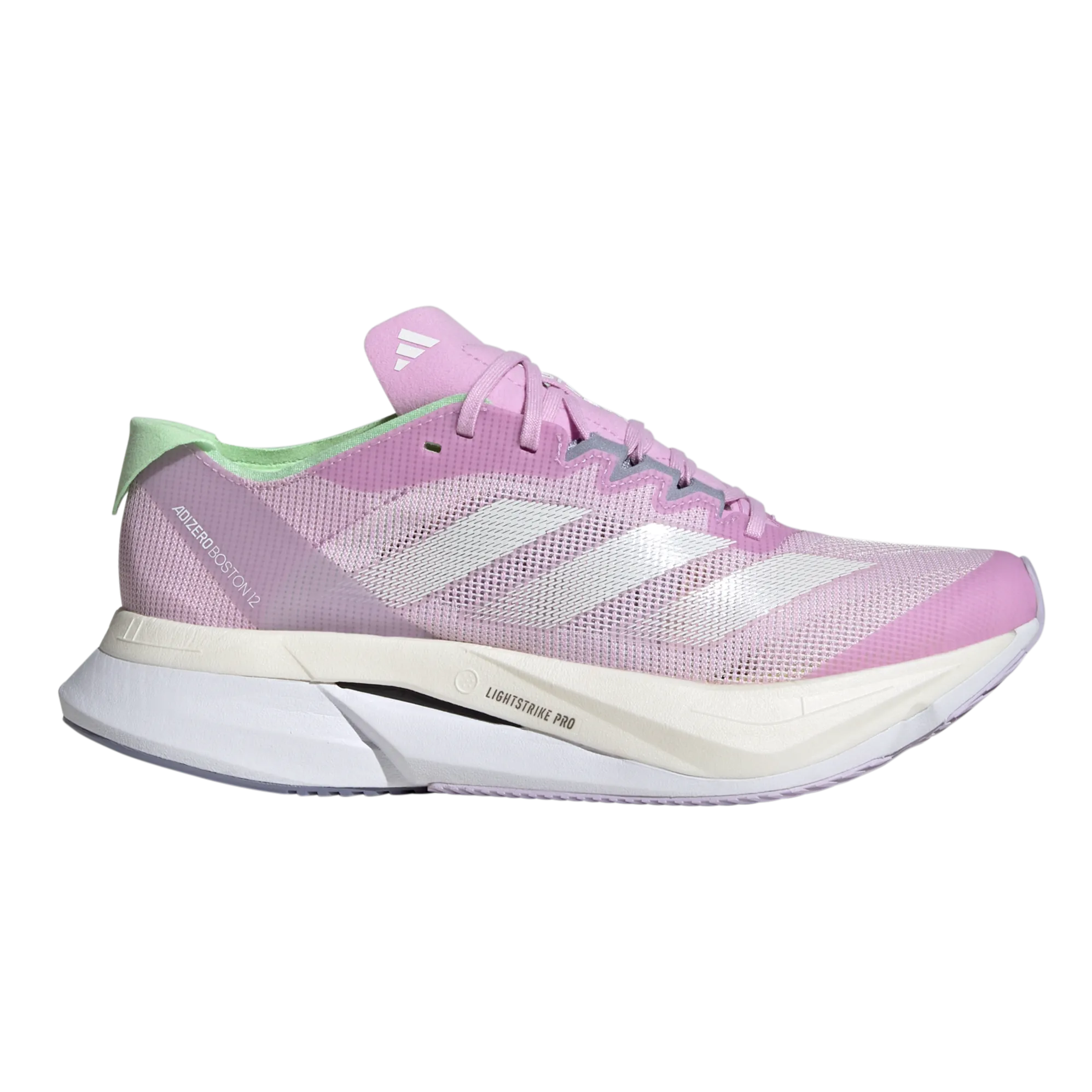 Adidas Adizero Boston 12 Women's Bliss Lilac Metalic Green Spark