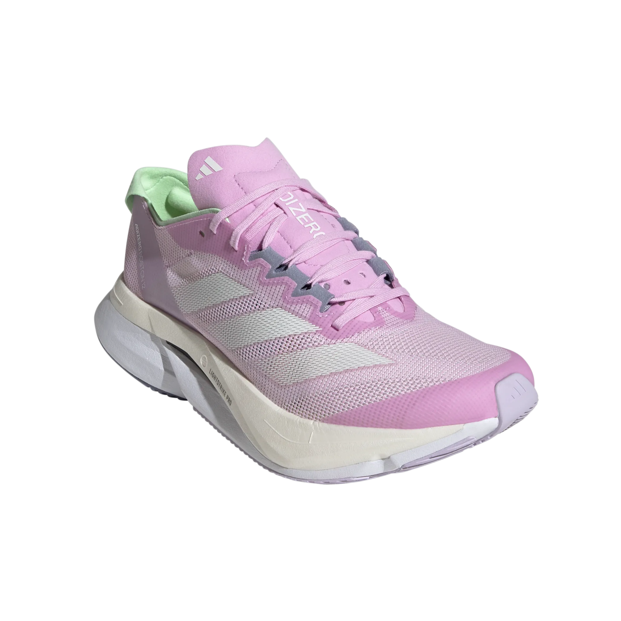 Adidas Adizero Boston 12 Women's Bliss Lilac Metalic Green Spark