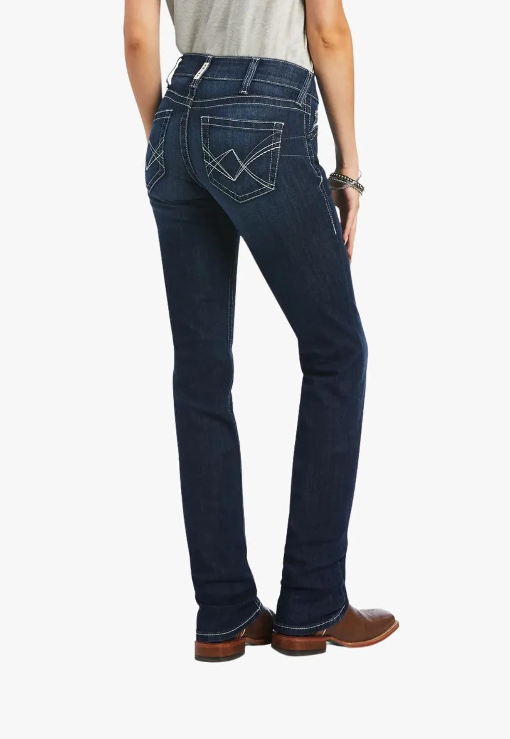 Ariat Womens REAL Mid Rise Clarissa Straight Jean