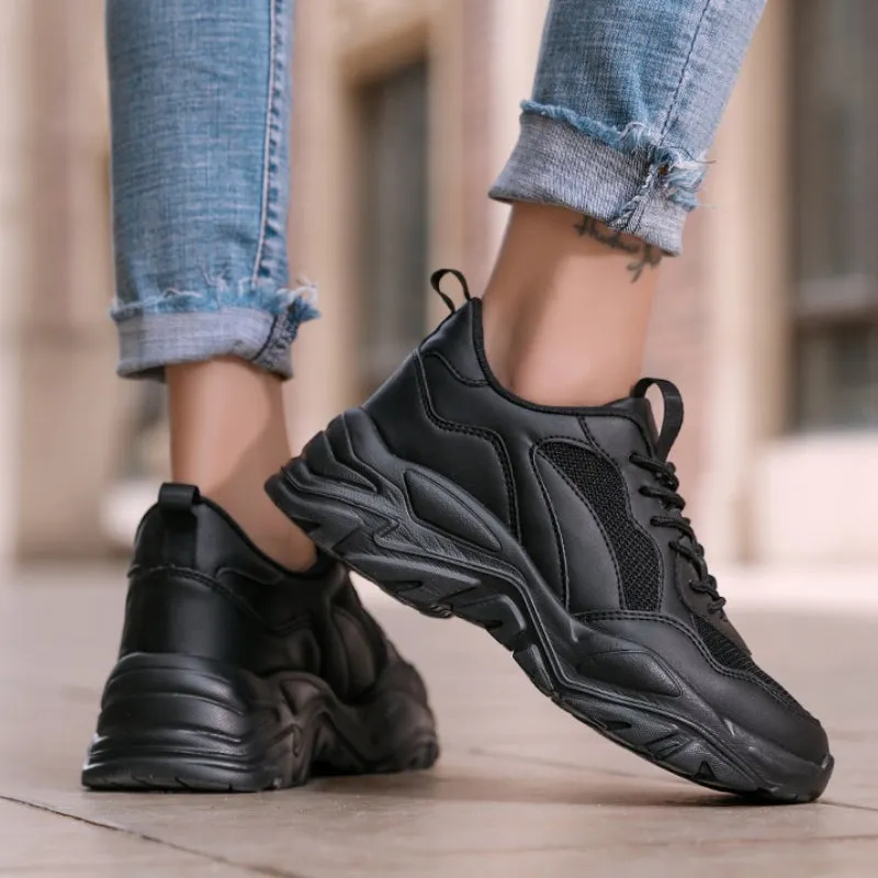 Athletic Breathable Lace-Up Front Chunky Sneaker Shoes