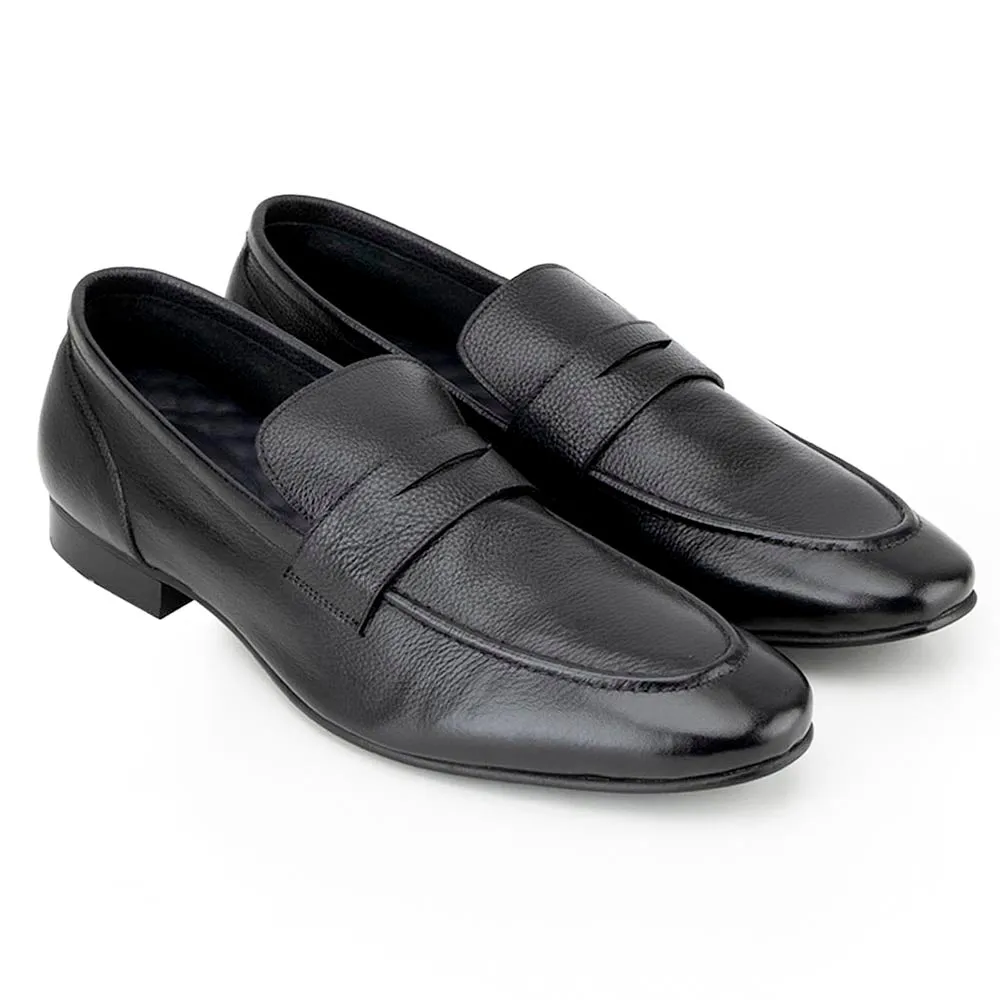 Black Flexible Extra Soft Penny Loafers