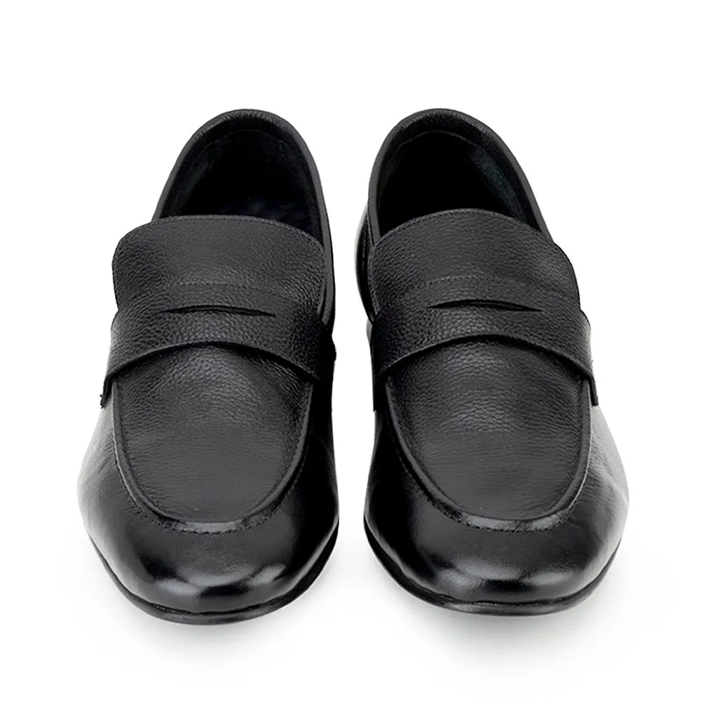 Black Flexible Extra Soft Penny Loafers