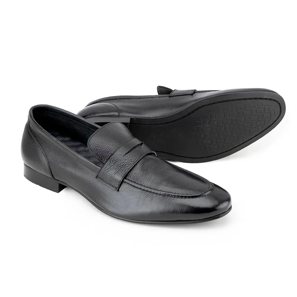Black Flexible Extra Soft Penny Loafers
