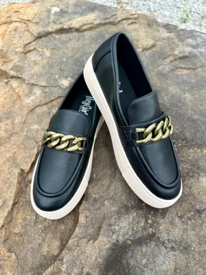 Corkys "Chain Reaction" Loafer in Black Final Sale
