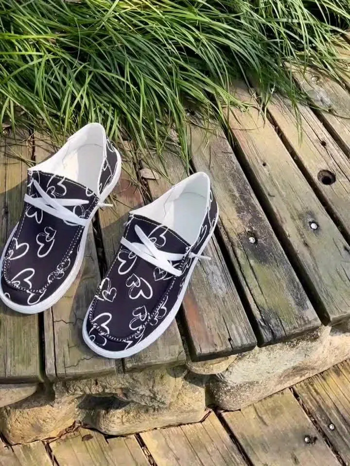 Dames slip-on loafers-licht en comfortabele hartpatronen vrijetijdsschoenen