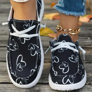 Dames slip-on loafers-licht en comfortabele hartpatronen vrijetijdsschoenen