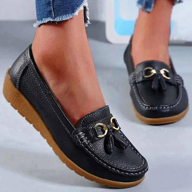 Faye - Tassel Slip On Loafers