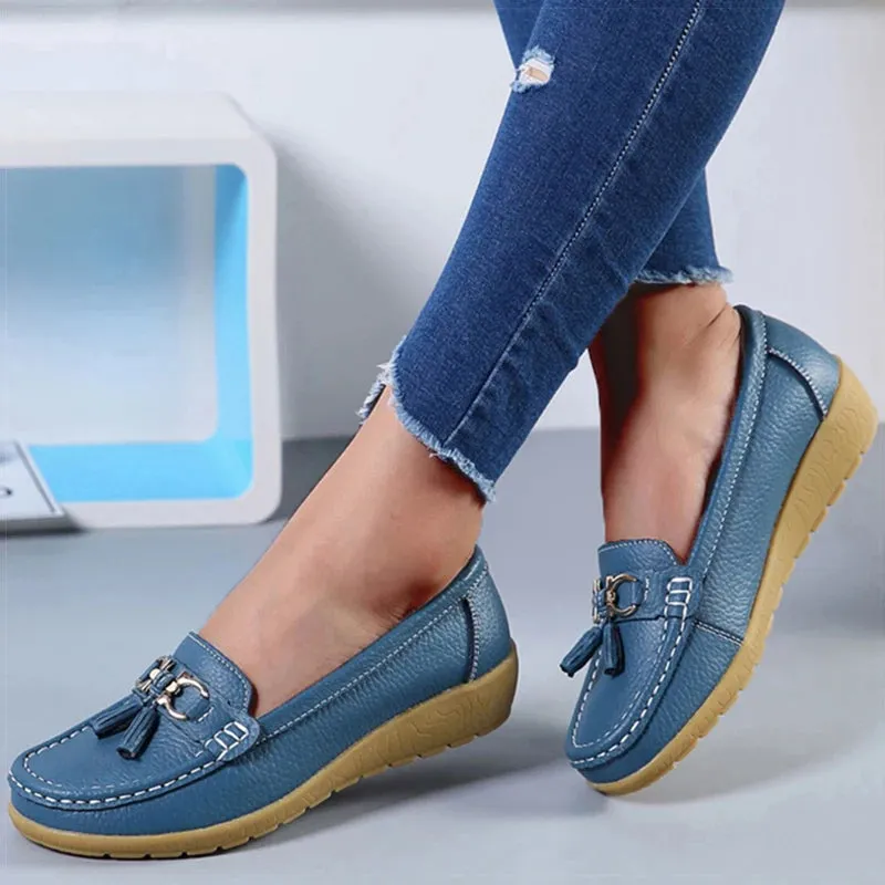 Faye - Tassel Slip On Loafers
