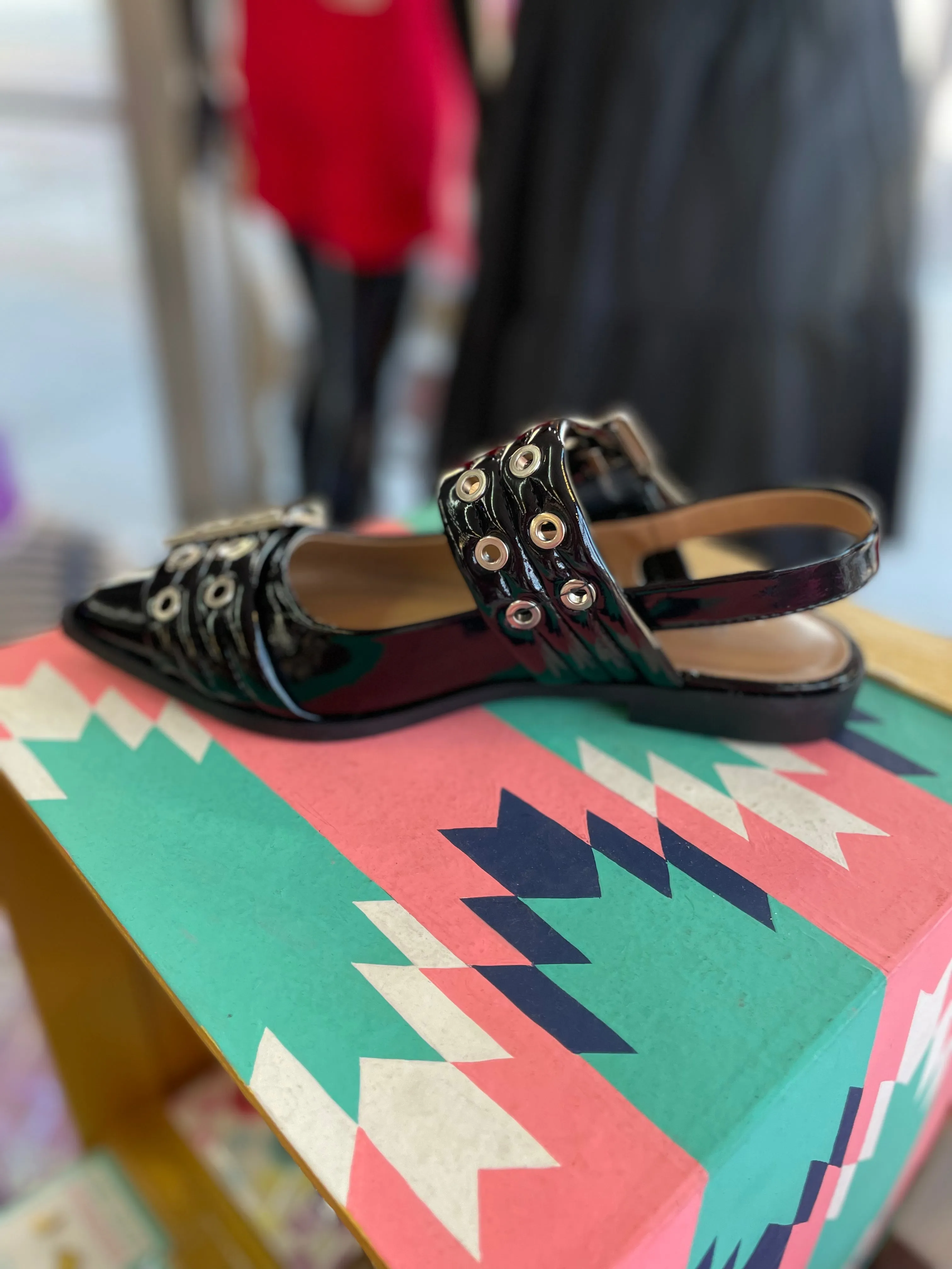 Grillo Buckle Sling Flats