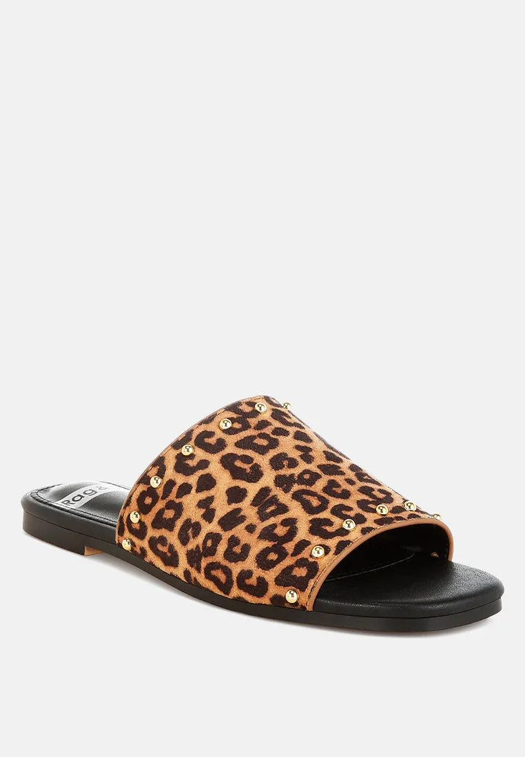 Hilsa Leopard Print Slip-On Flats