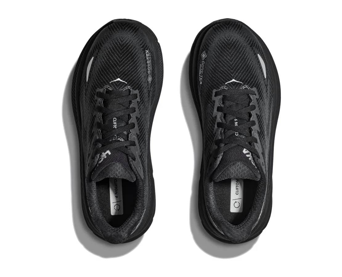 Hoka Women's Clifton 9 GORE-TEX Waterproof - Black/Black
