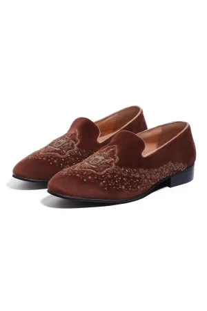 Imperial Velvet Crowned Elegance Slip On