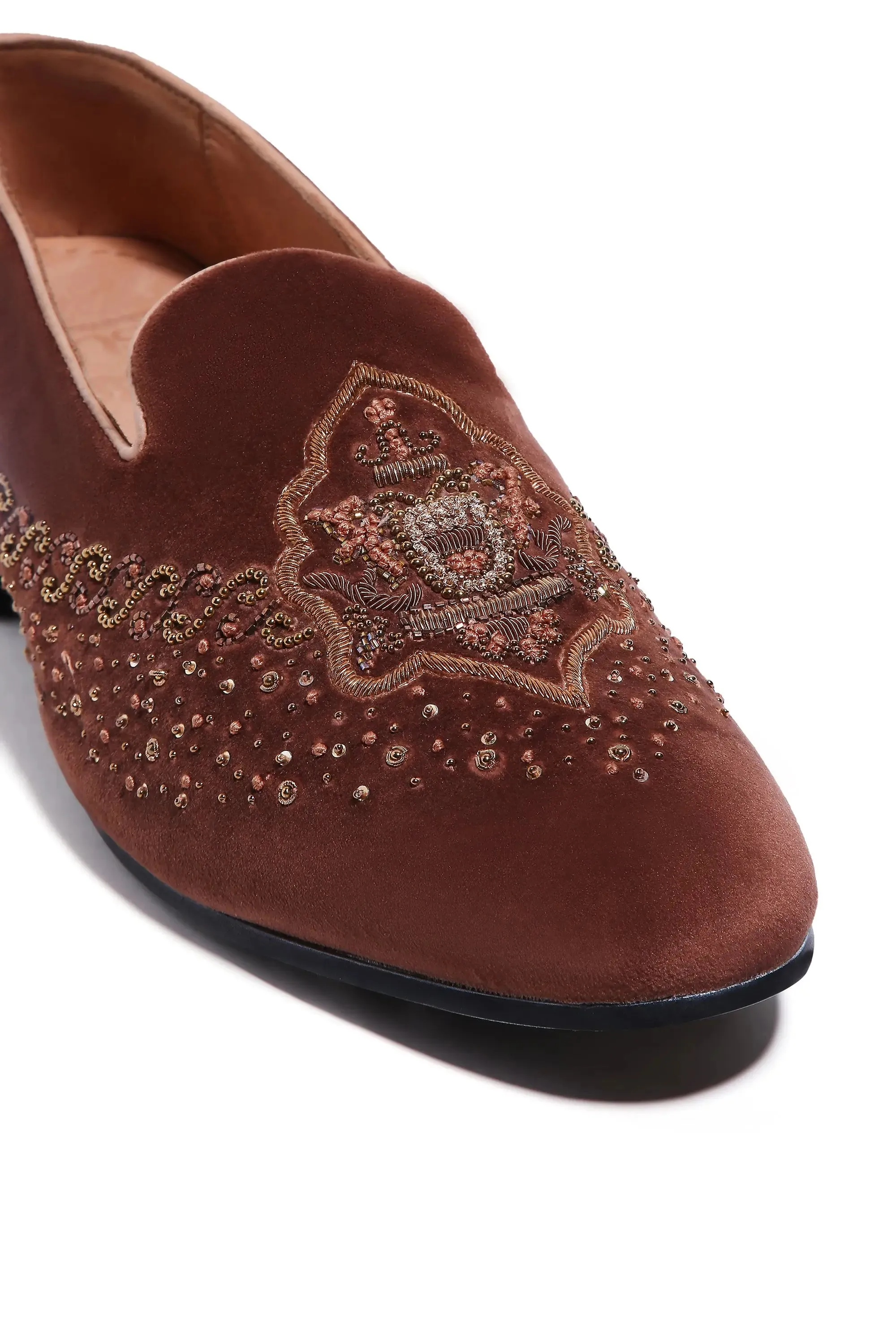 Imperial Velvet Crowned Elegance Slip On