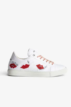 La Flash Lips Sneakers Blanc