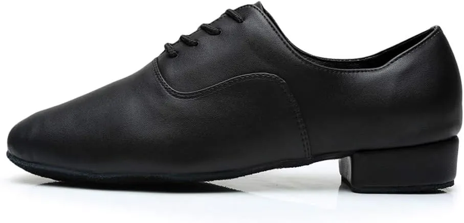 Leather Shoes for Men Latin Jazz Ballroom Dance Shoes Lightweight Water Proof Non Slip Shoes Walking Shoes