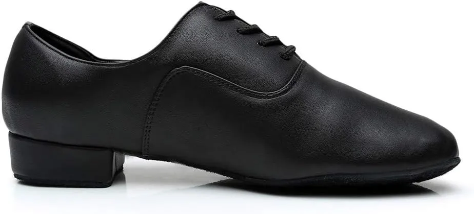 Leather Shoes for Men Latin Jazz Ballroom Dance Shoes Lightweight Water Proof Non Slip Shoes Walking Shoes