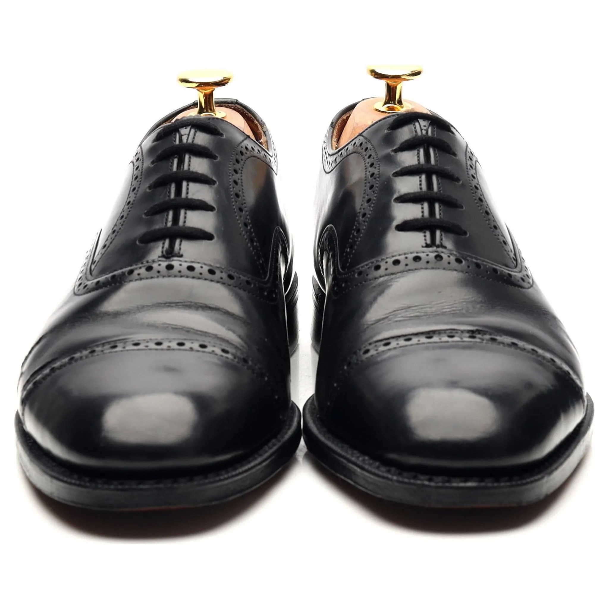 'Legate' Black Leather Oxford UK 6 G