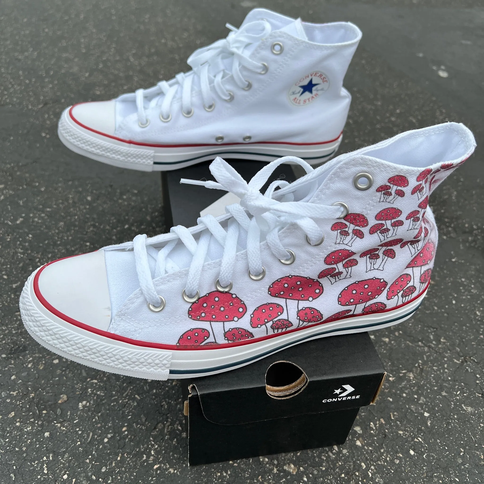 Mushroom - White High Tops