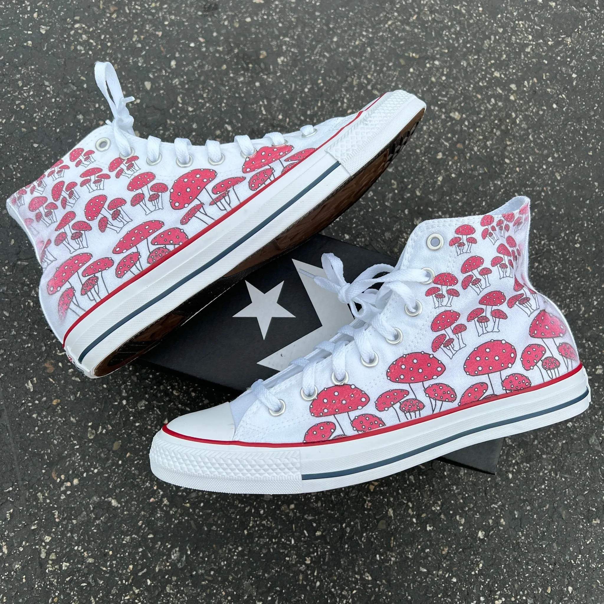 Mushroom - White High Tops