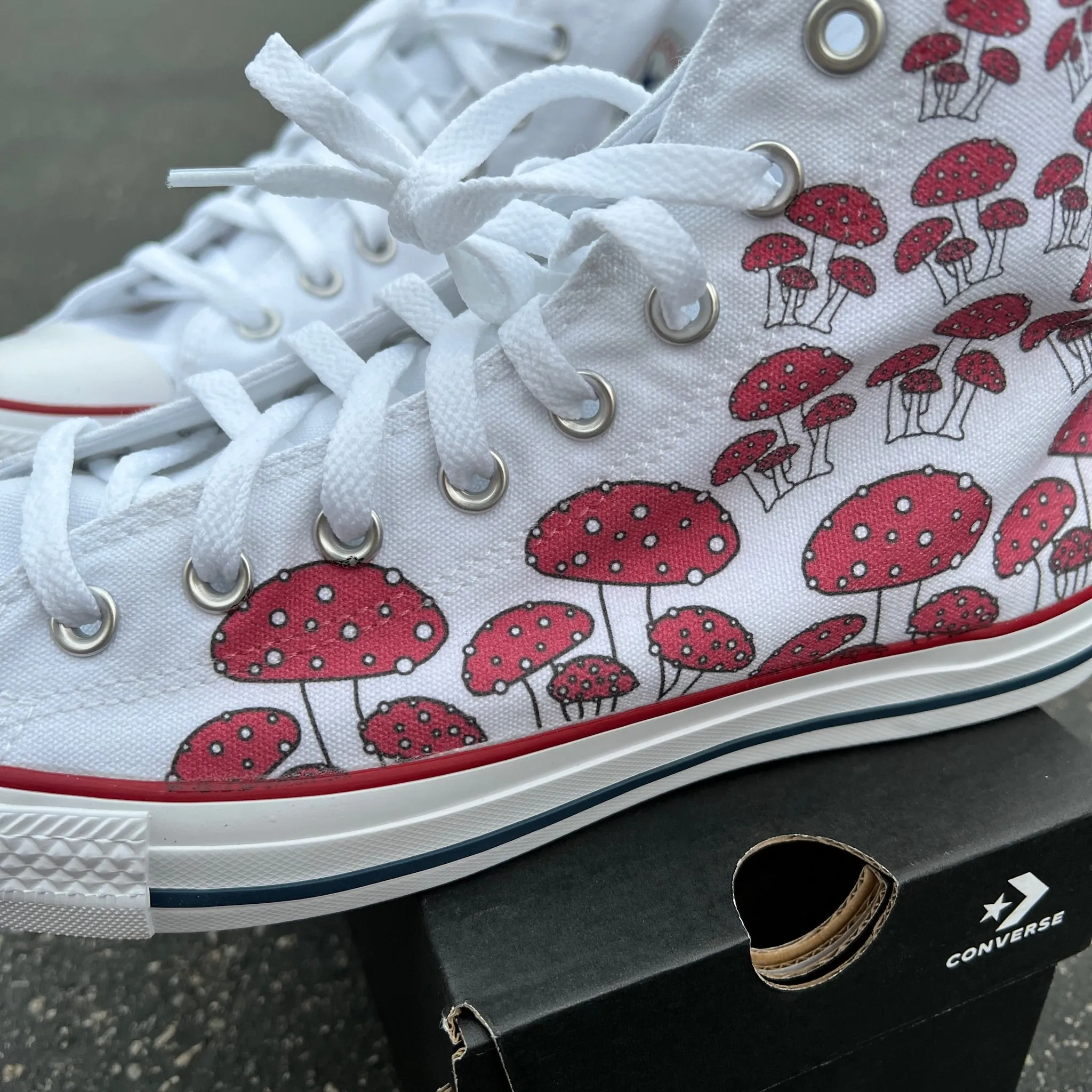 Mushroom - White High Tops