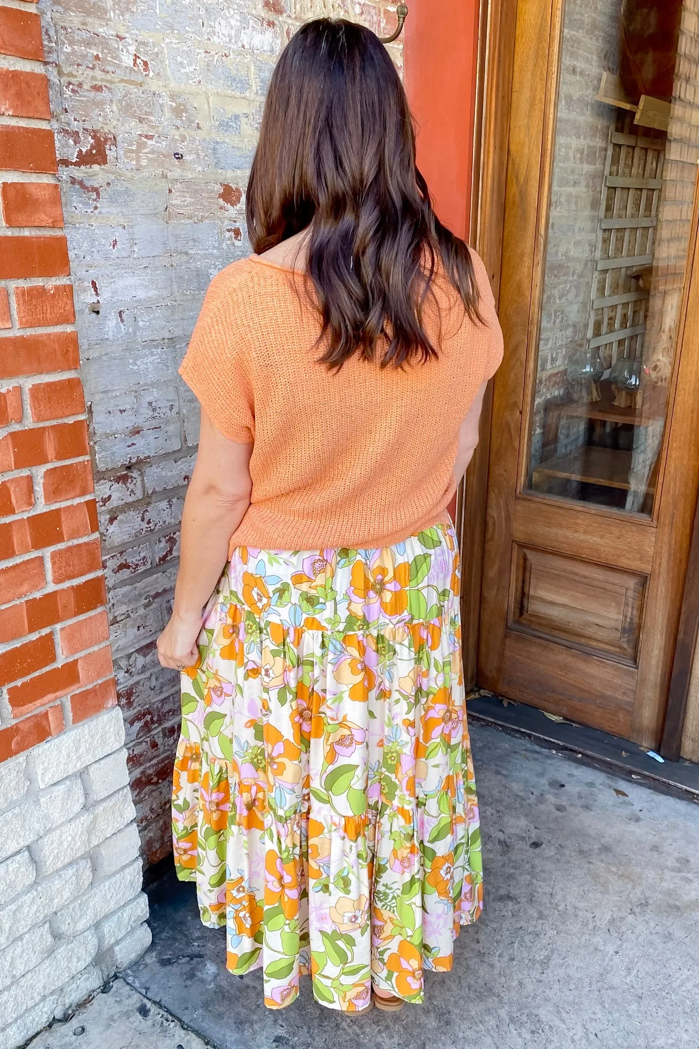 Need You To Stay Flowy Floral Print Maxi Skirt