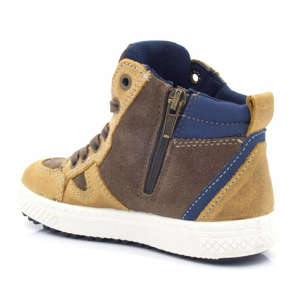 Primigi Brown / Beige Suede High Trainers