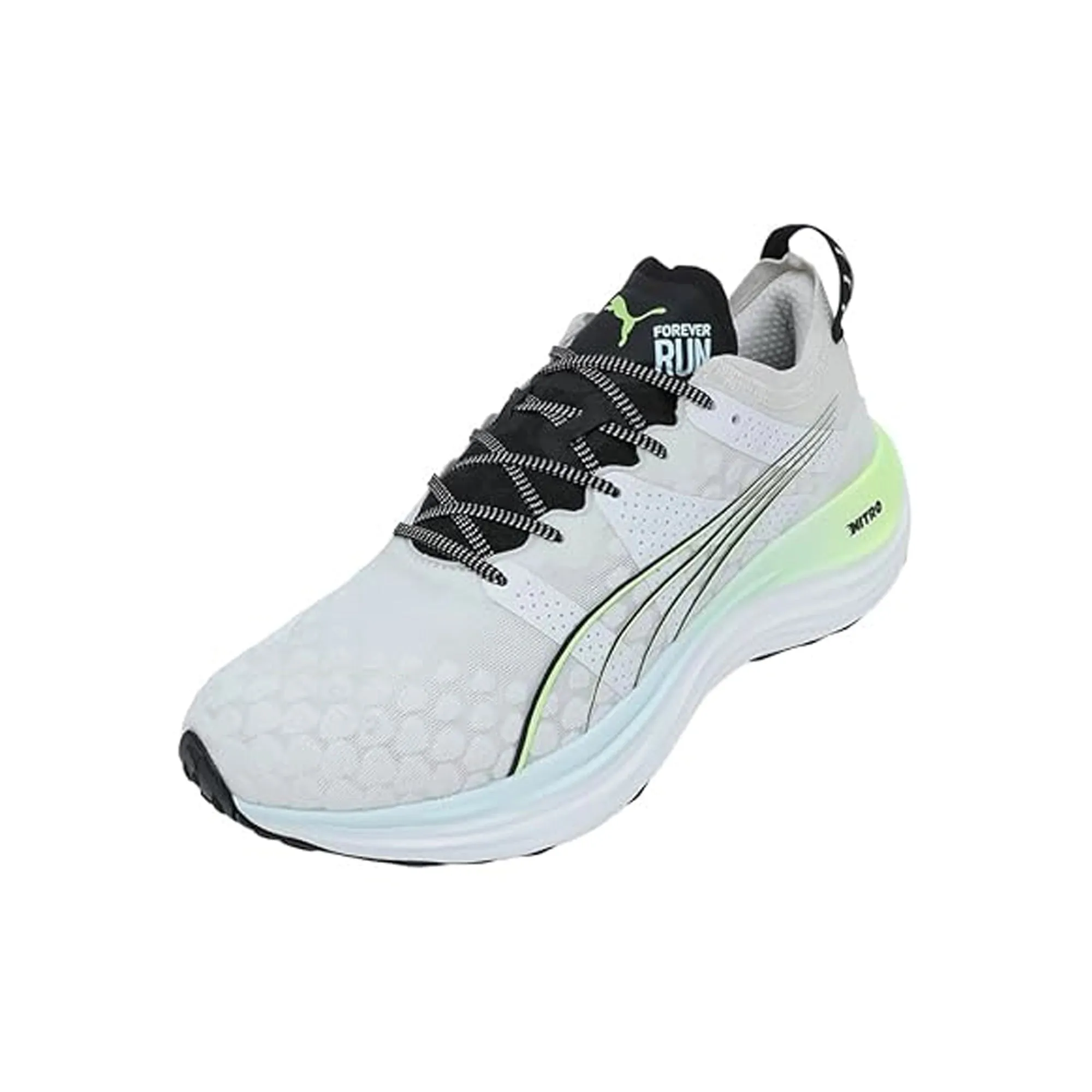 Puma Forever Run NITRO™ Men's Running Shoes Vapor Gray-Fizzy Apple-Nitro Blue 37775727