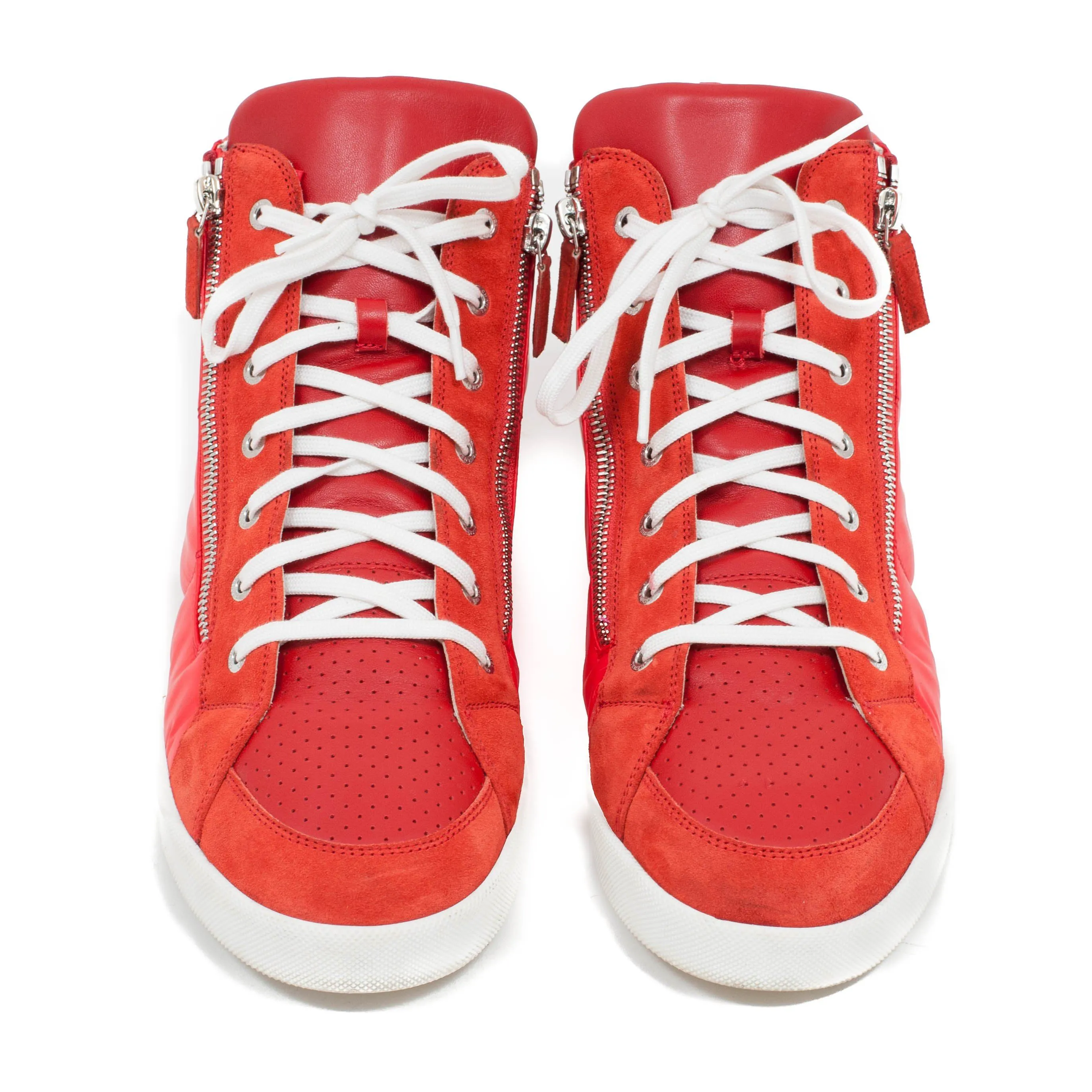 Quilted Leather Suede High Tops