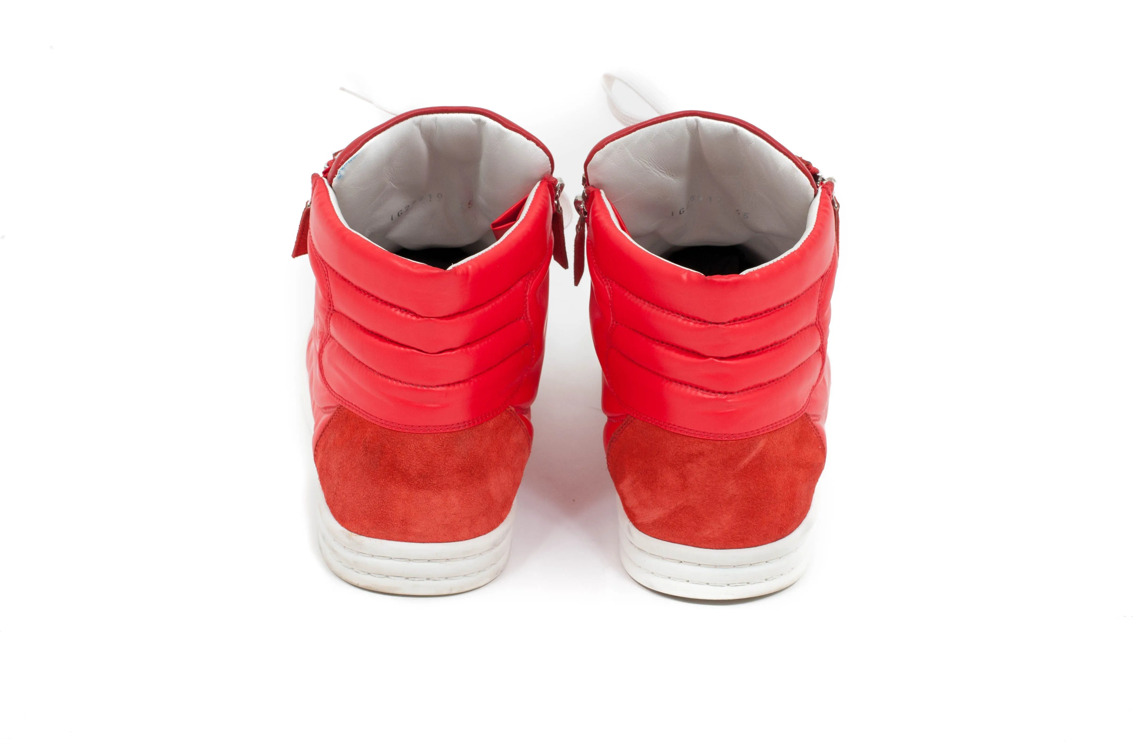 Quilted Leather Suede High Tops