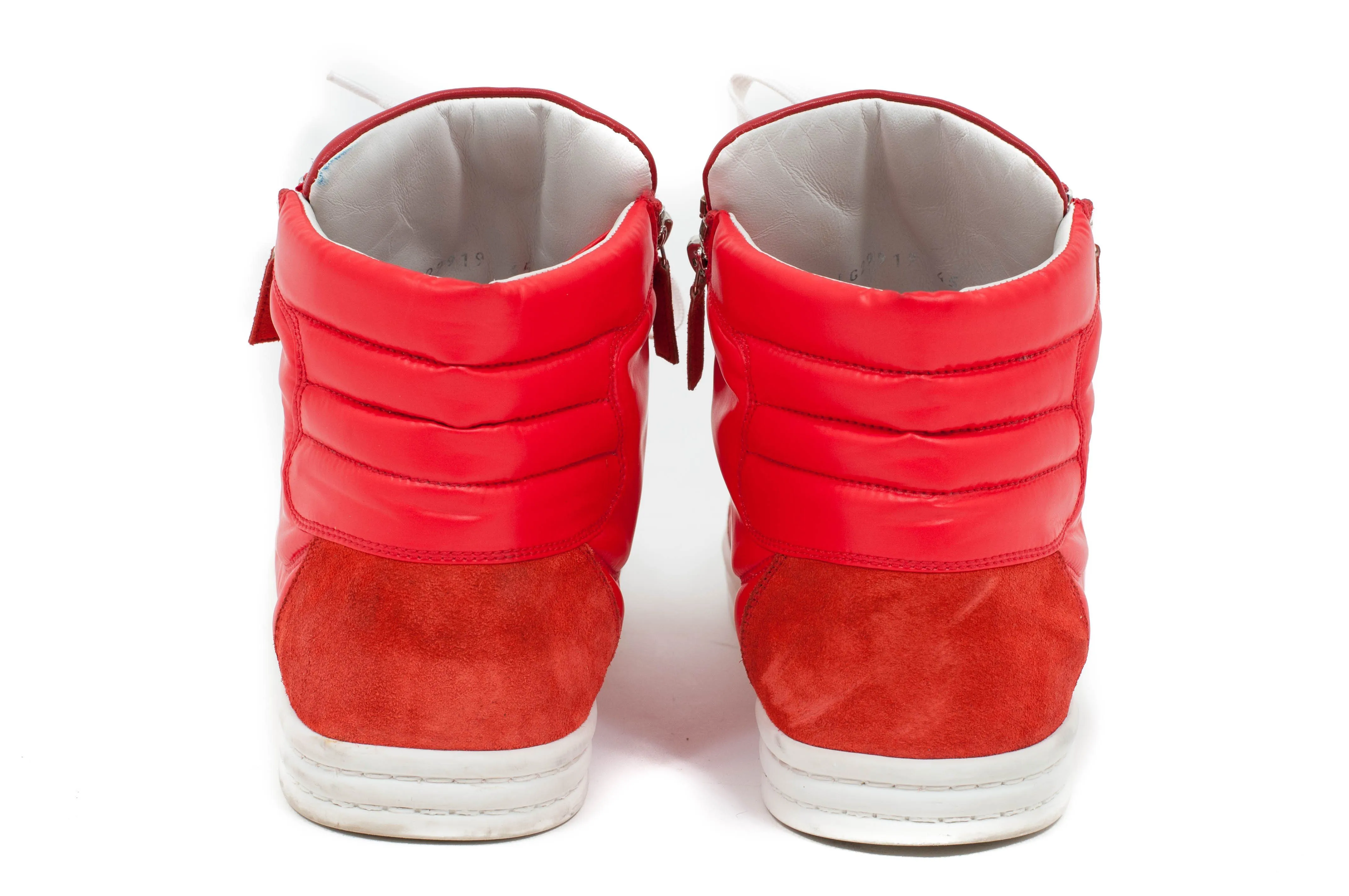 Quilted Leather Suede High Tops