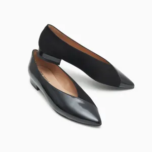 Real Two Pointed Toe Flat