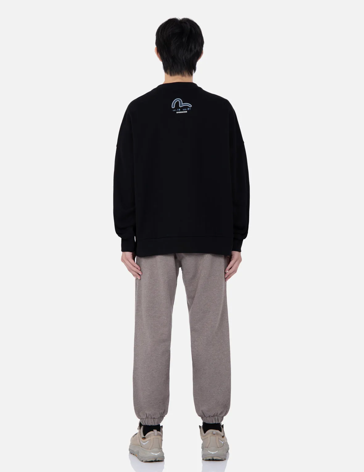 Retro Logo Print Oversized Sweatshirt