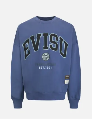Retro Logo Print Oversized Sweatshirt