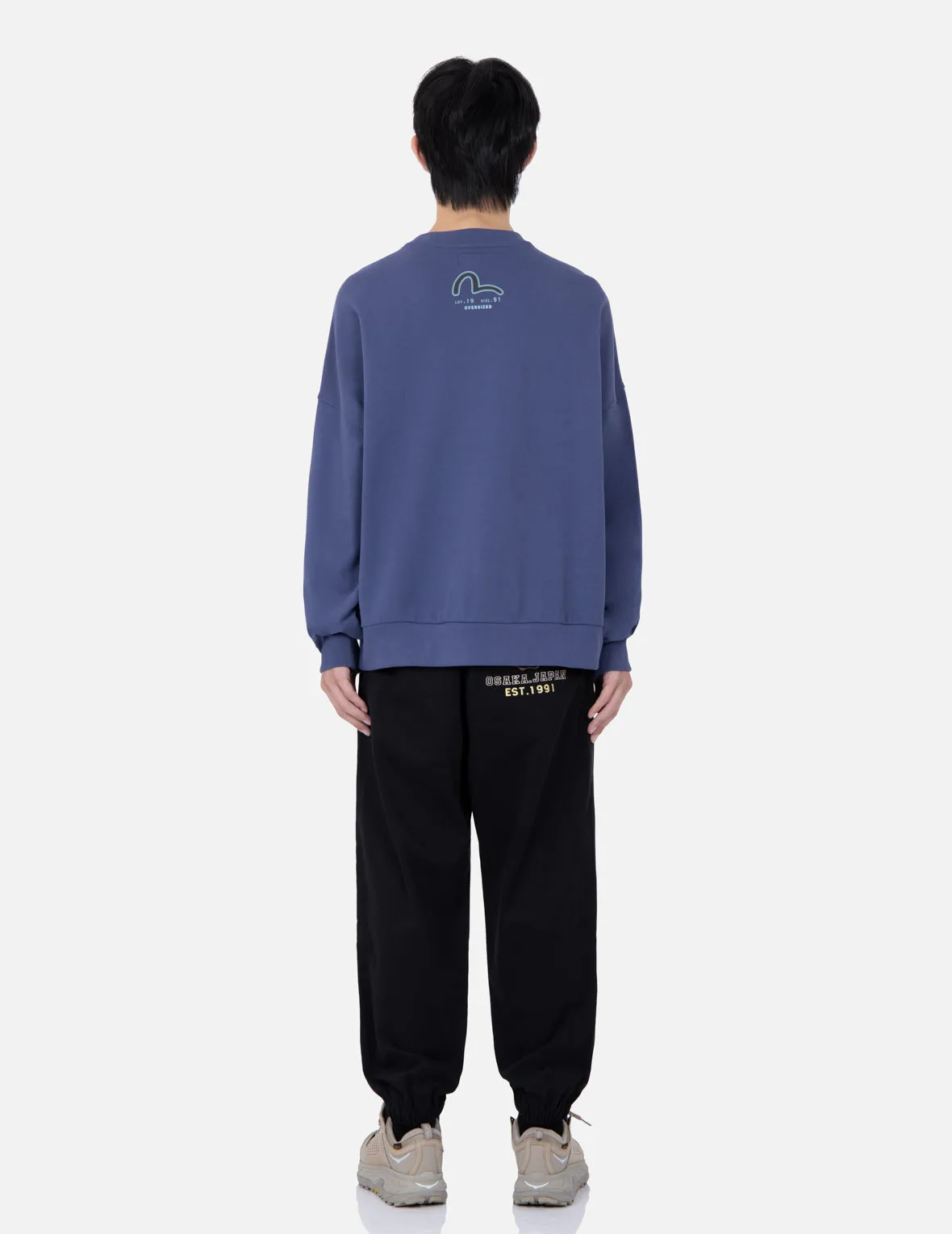 Retro Logo Print Oversized Sweatshirt