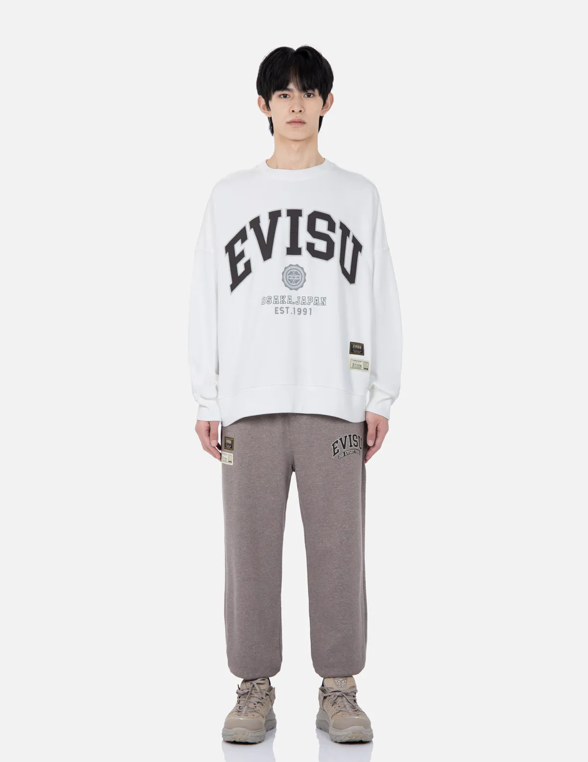 Retro Logo Print Oversized Sweatshirt