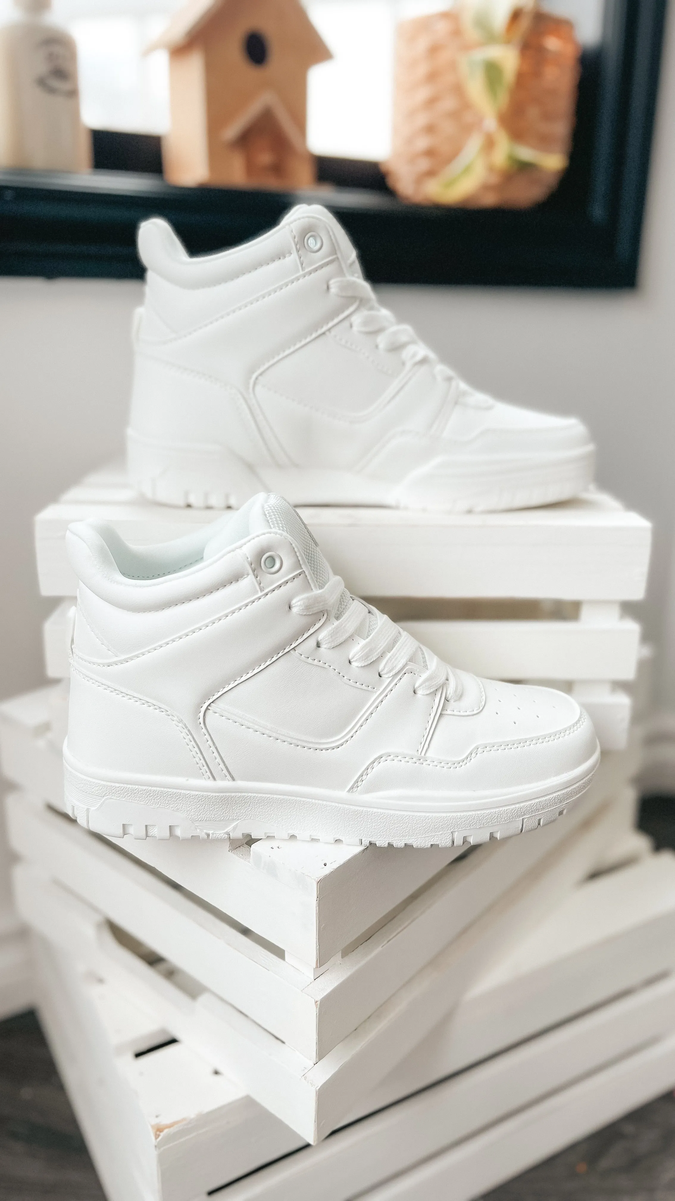 Serenity High Top Sneakers: White