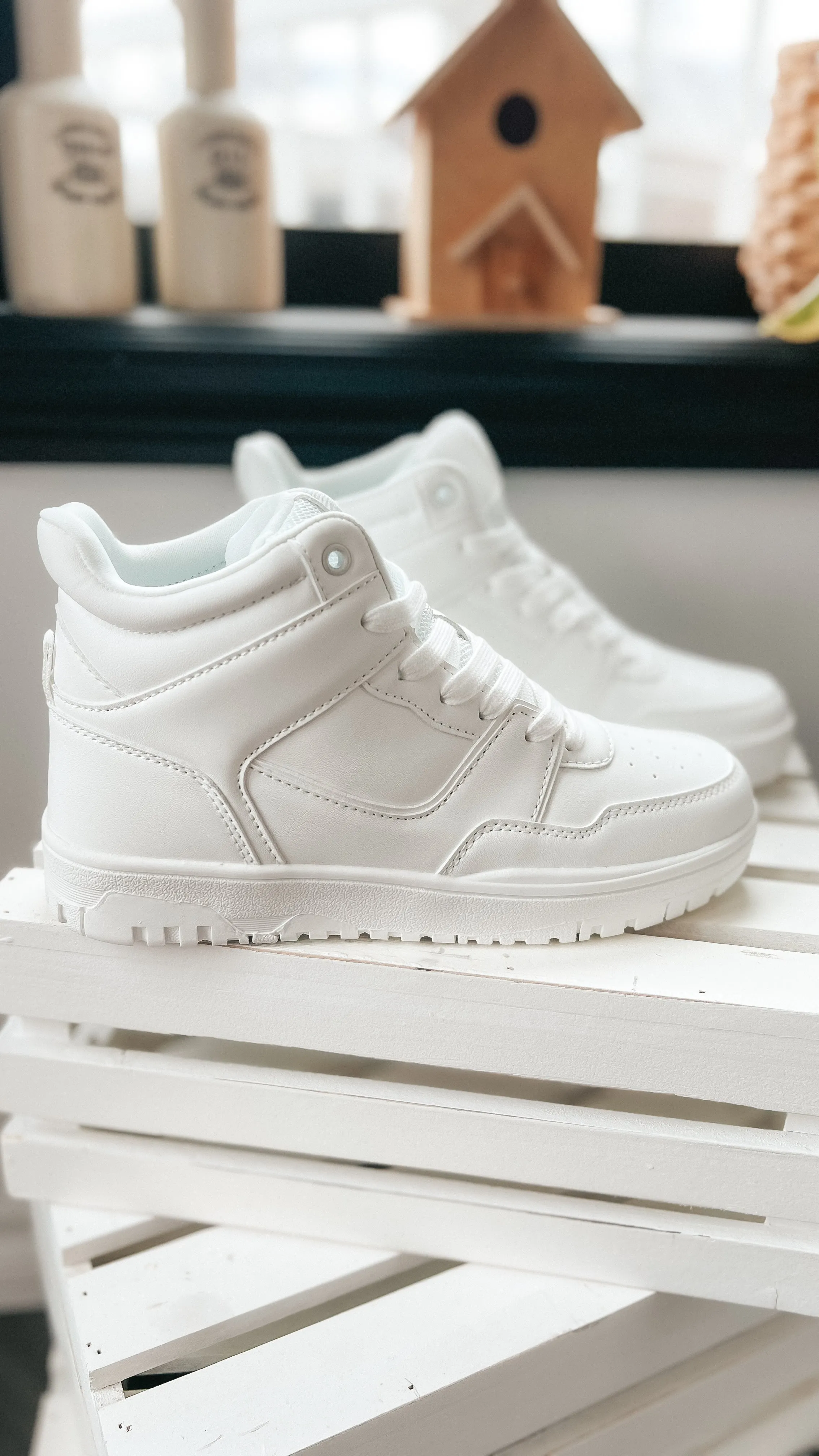 Serenity High Top Sneakers: White