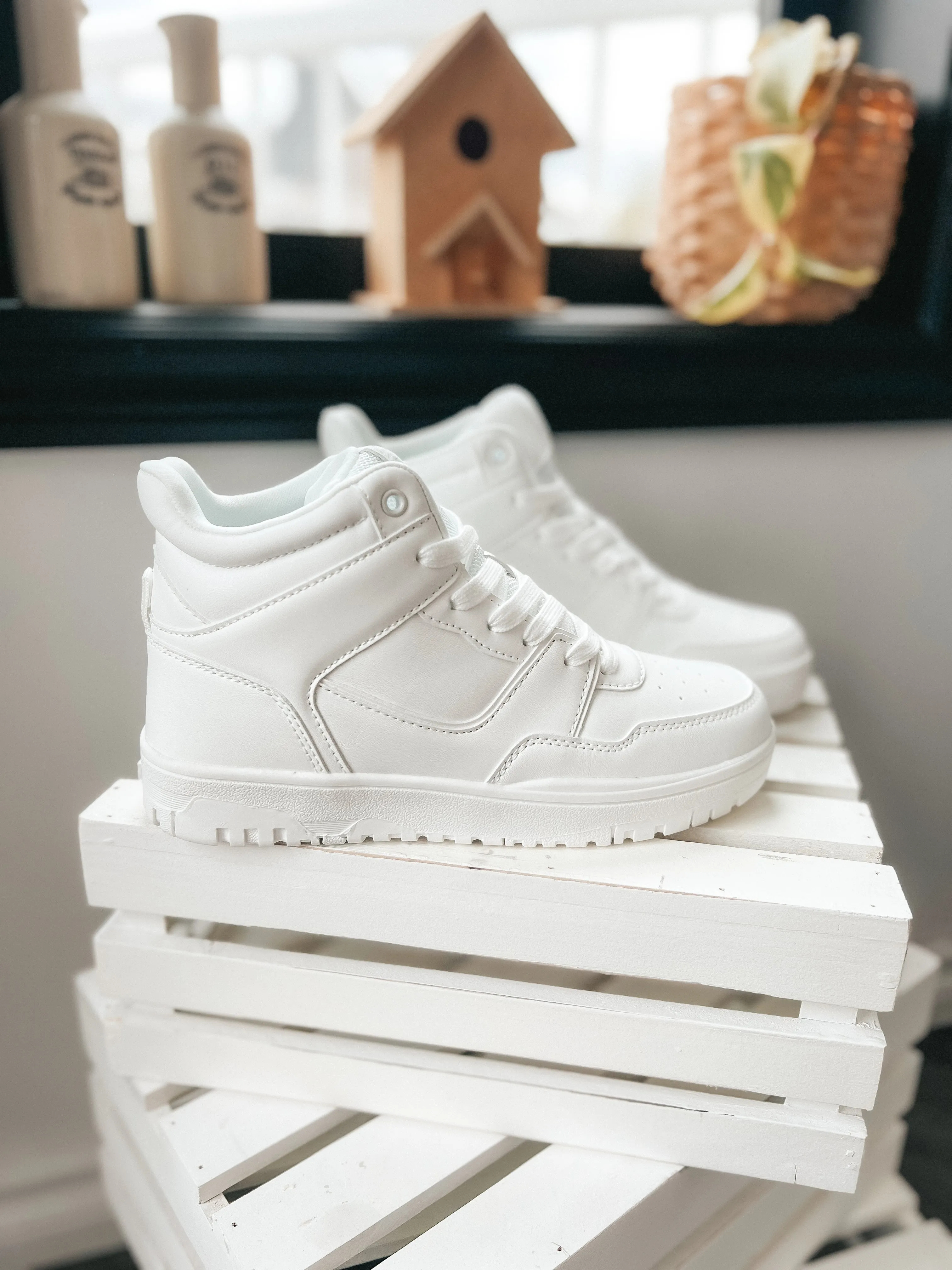 Serenity High Top Sneakers: White