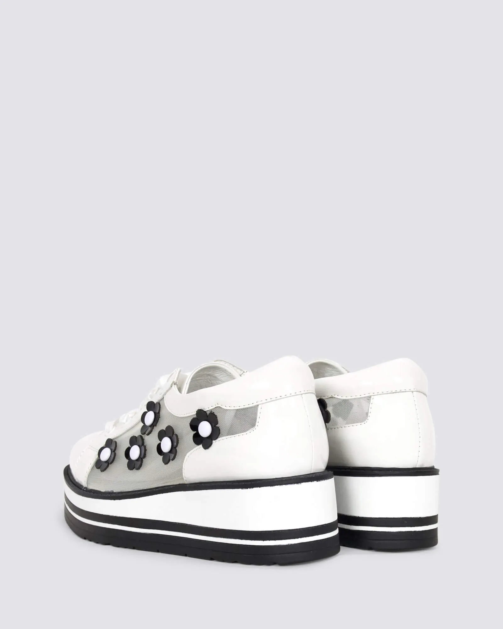 SERENO PLATFORM SNEAKERS WHITE/BLACK