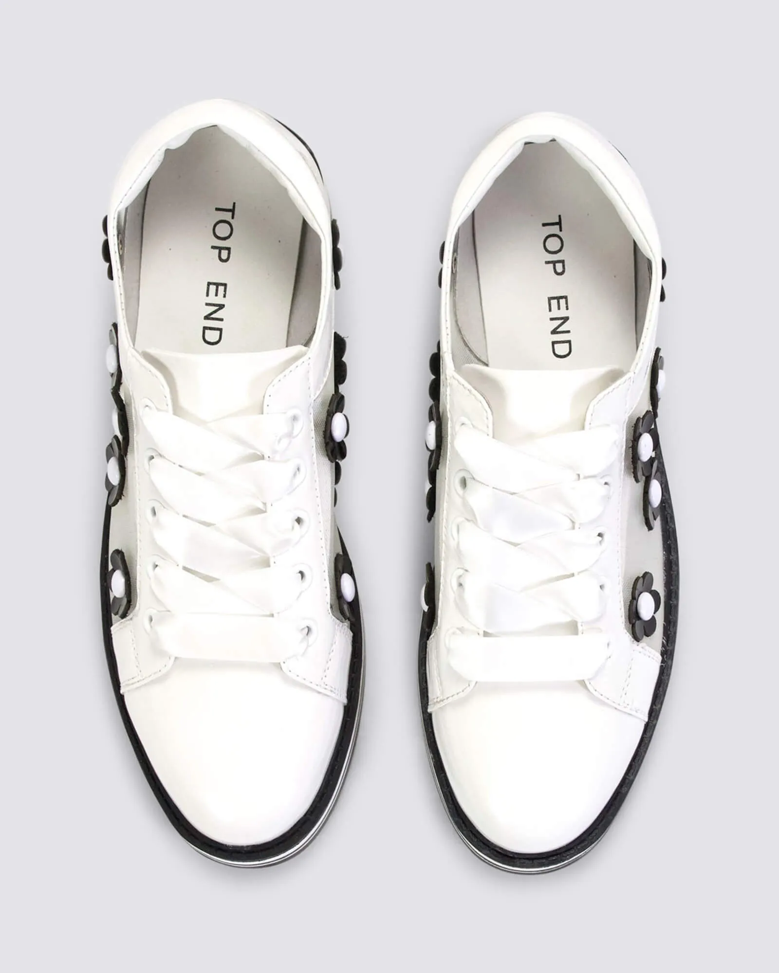 SERENO PLATFORM SNEAKERS WHITE/BLACK