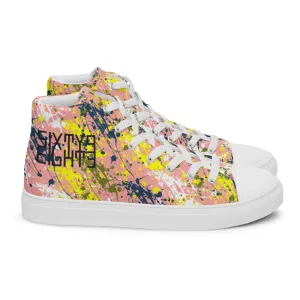 Sixty Eight 93 Logo Black Drip #15 Men's High Top Shoes