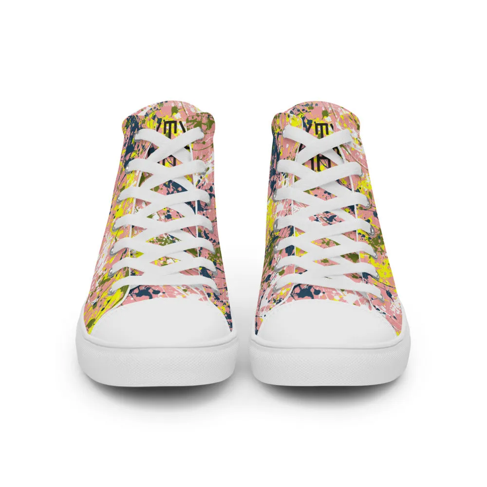 Sixty Eight 93 Logo Black Drip #15 Men's High Top Shoes