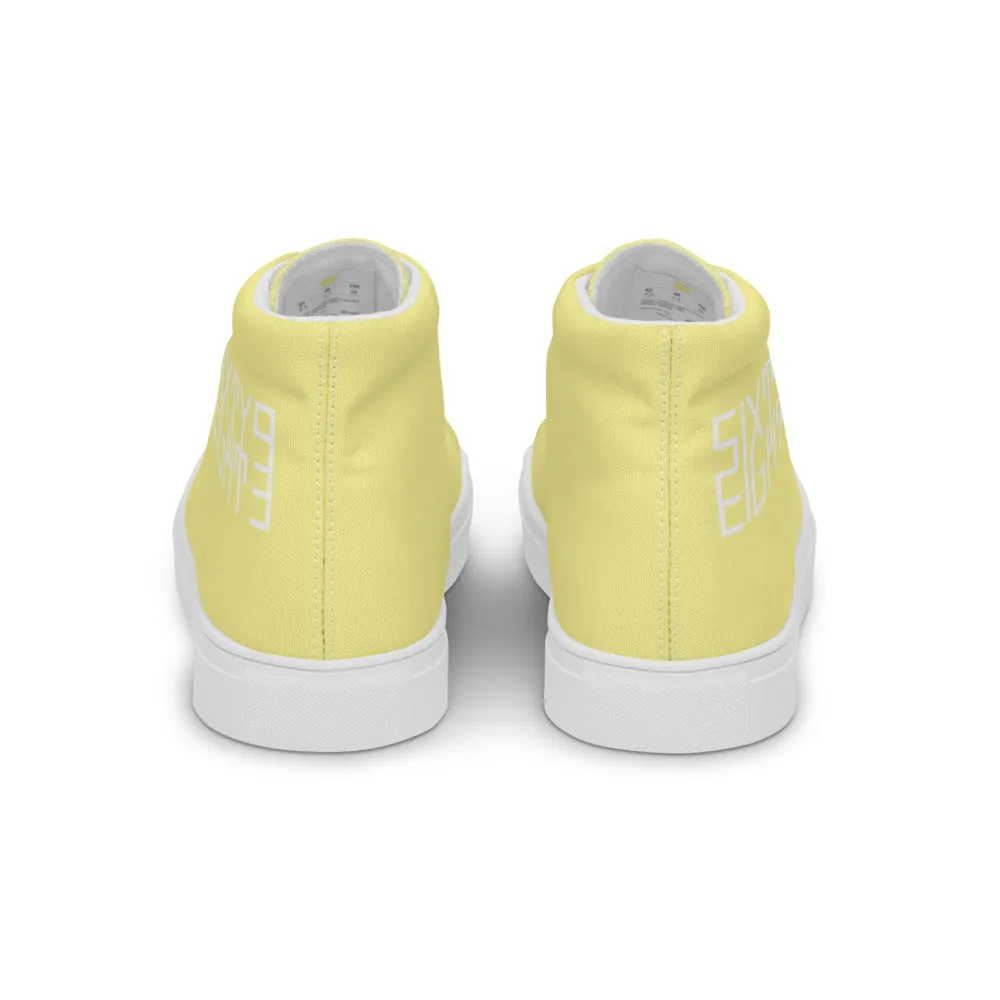 Sixty Eight 93 Logo White Gold Men's High Top Shoes