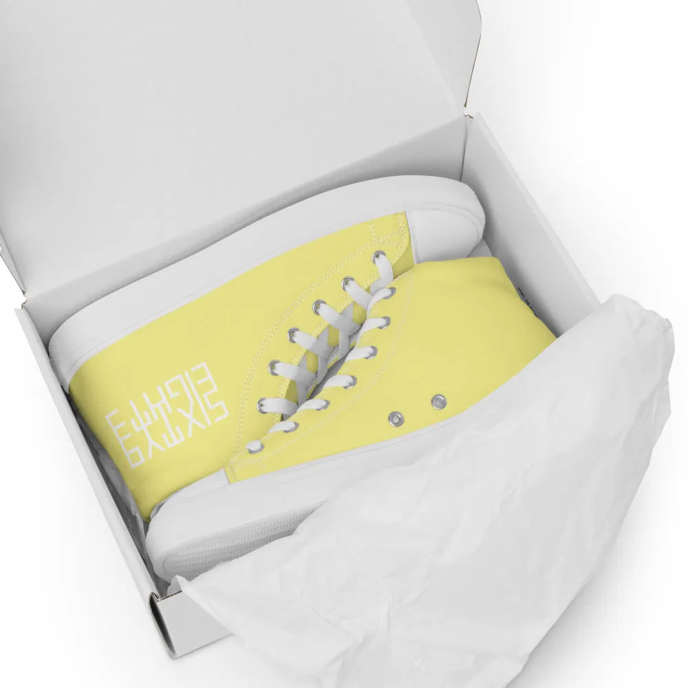 Sixty Eight 93 Logo White Gold Men's High Top Shoes