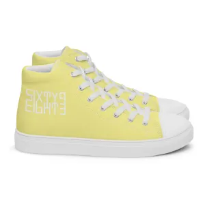 Sixty Eight 93 Logo White Gold Men's High Top Shoes