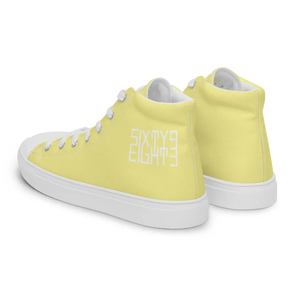 Sixty Eight 93 Logo White Gold Men's High Top Shoes