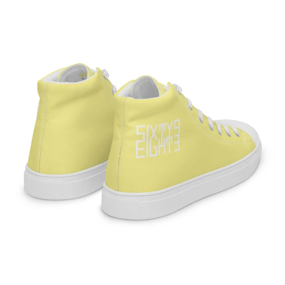Sixty Eight 93 Logo White Gold Men's High Top Shoes